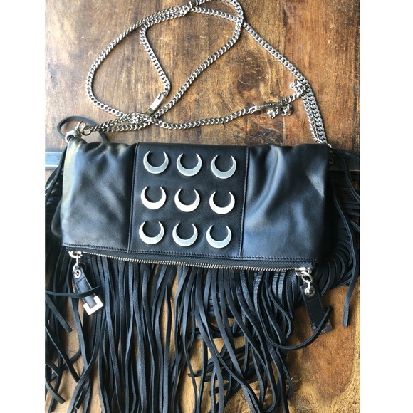 Thomas Wylde Handbags - Thomas Wylde black fold over lambskin shoulder bag